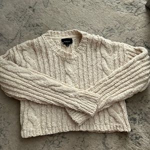 Cropped knit sweater